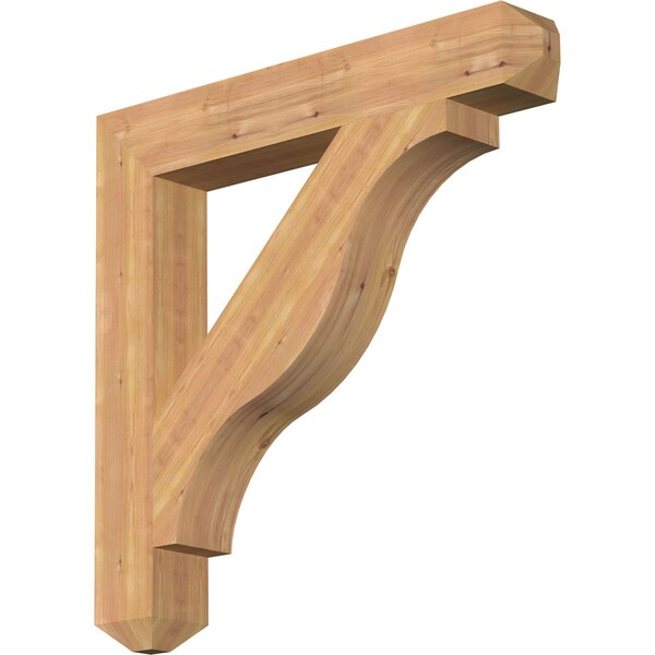 Ekena Millwork Funston Craftsman Smooth Bracket, Western Red Cedar, 5 1/2"W x 38"D x 38"H BKT06X38X38FST04SWR - main